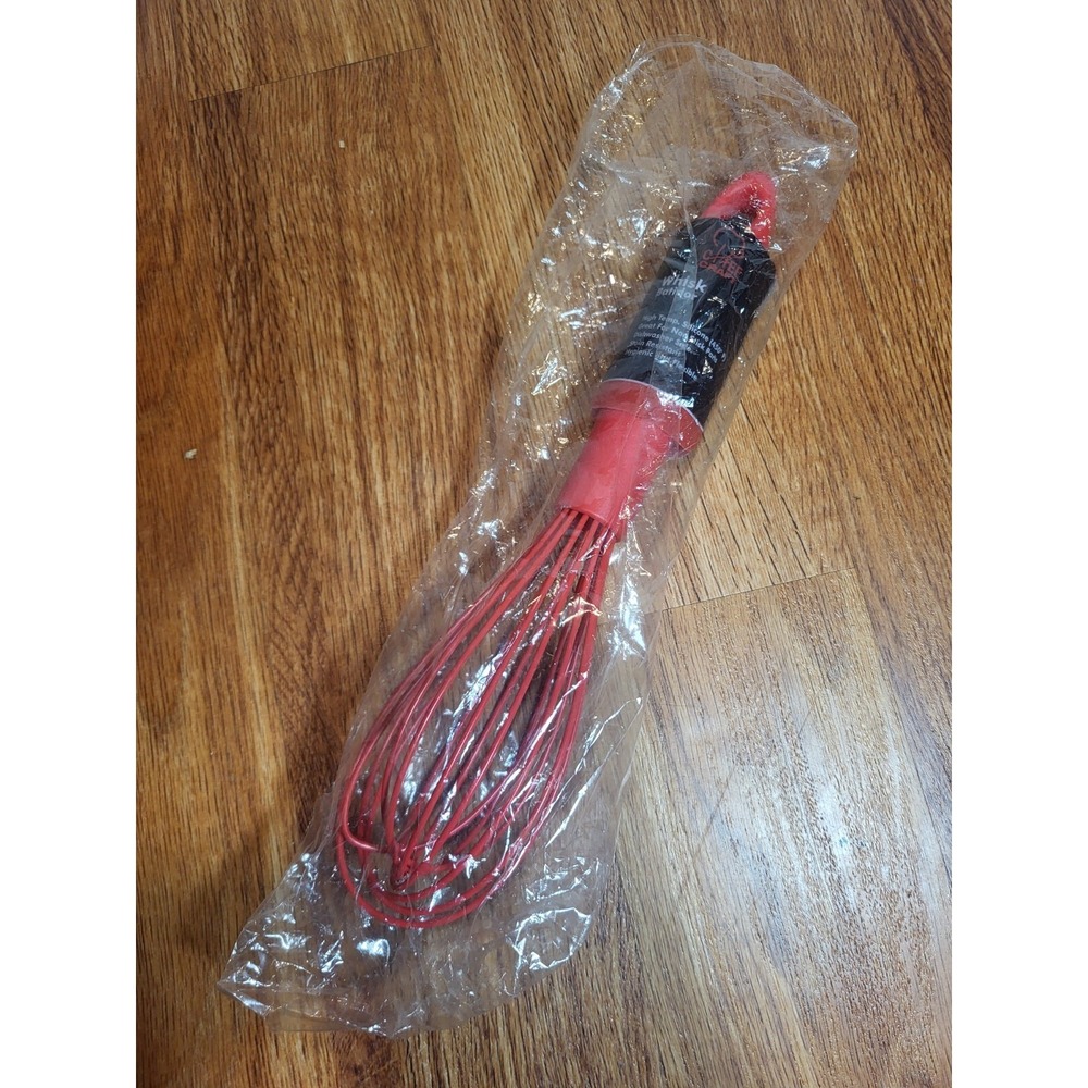 Chef Craft Premium Silicone Wire Cooking Whisk, 10.5 Inch, Red